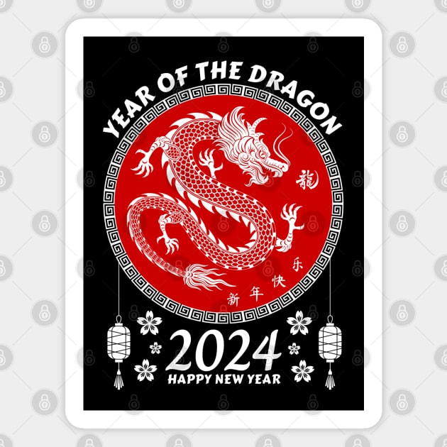 Year Of The Dragon 2024 Lunar Year 2024 Magnet by Danemilin